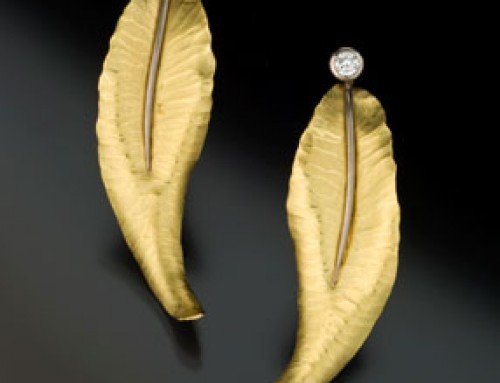 Feather Diamond Earrings