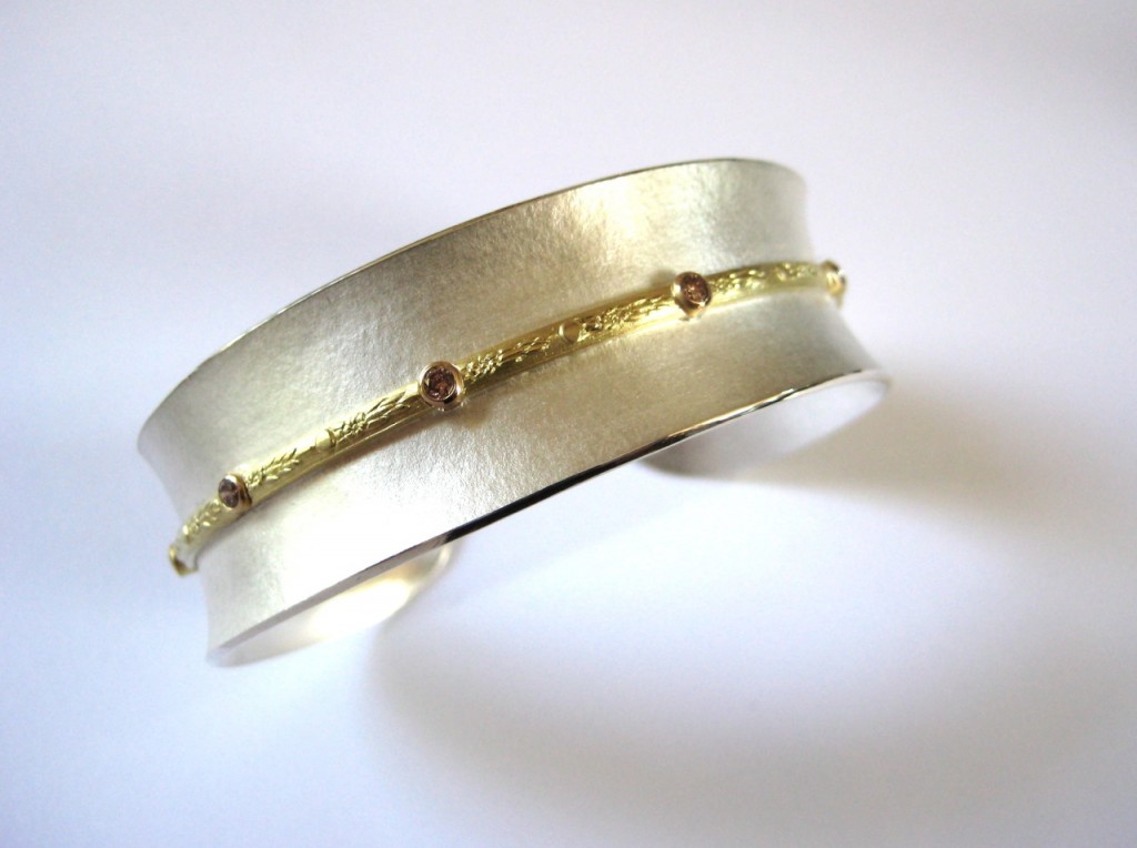 Sterling and Gold cuff bracelet