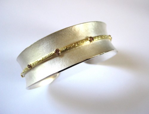 Sterling and Gold cuff bracelet