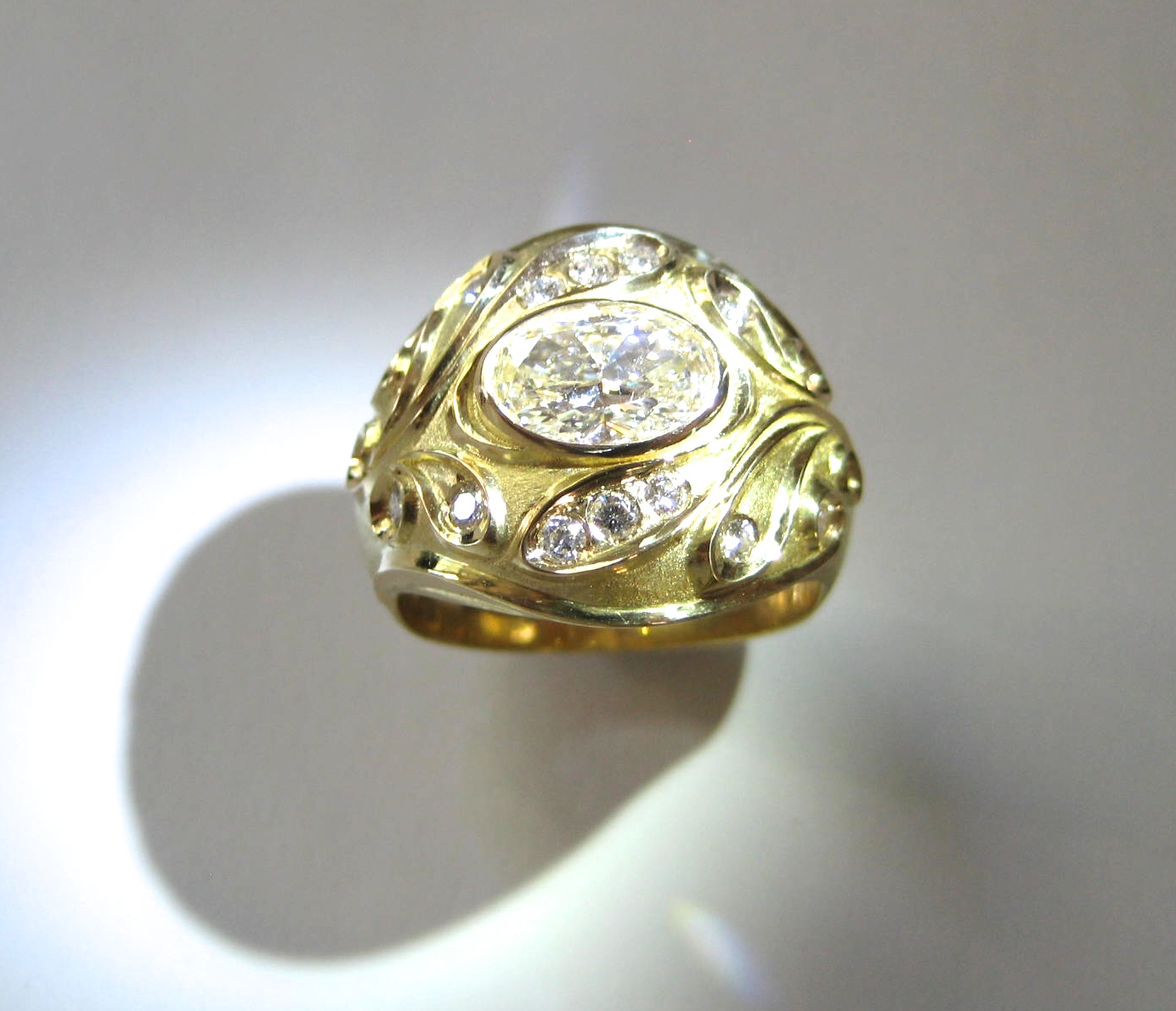 Nouveau-Style Anniversary Ring with Superfit | Alexandra Hart Jewelry