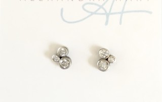 Silver Diamond Earrings